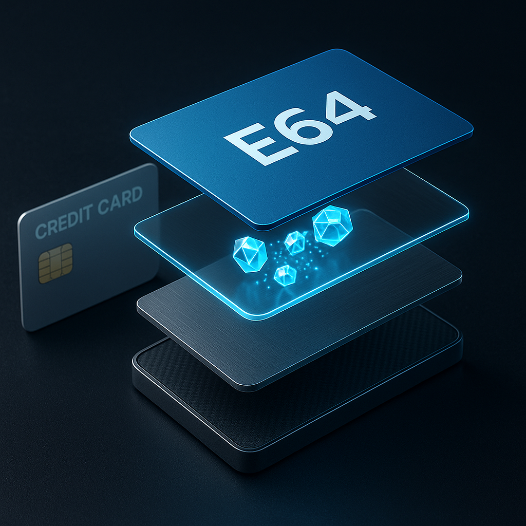 E64™ EMF Strahlenschutzkarte – Schutz vor Handystrahlung, WLAN & Elektrosmog
