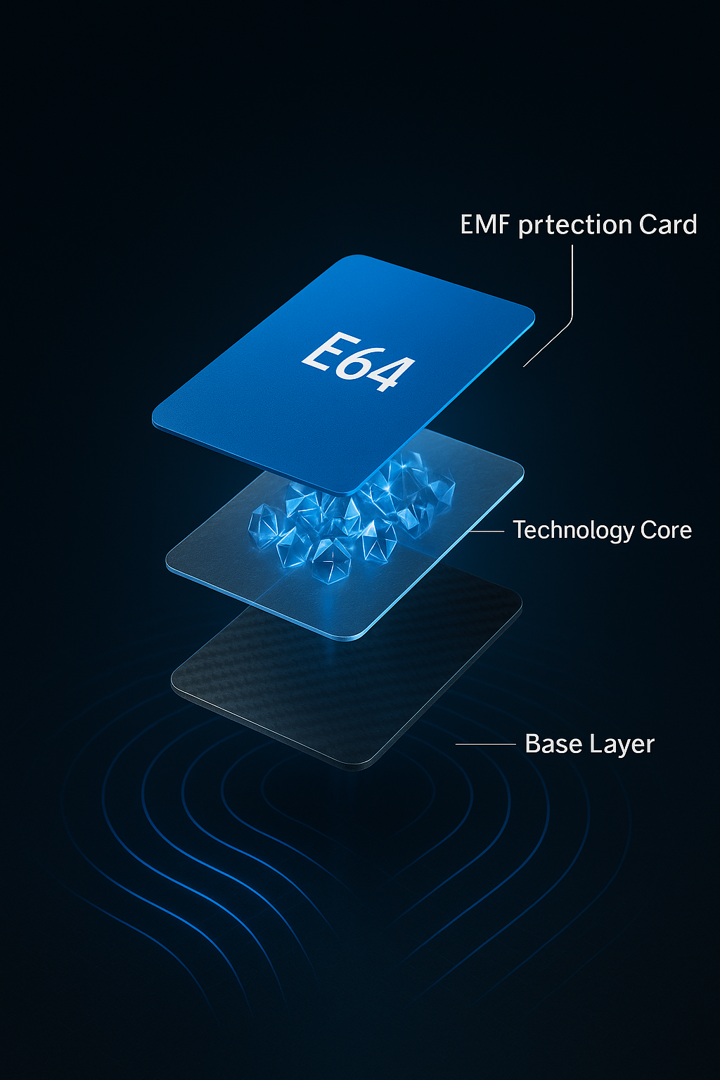 E64™ EMF Strahlenschutzkarte – Schutz vor Handystrahlung, WLAN & Elektrosmog